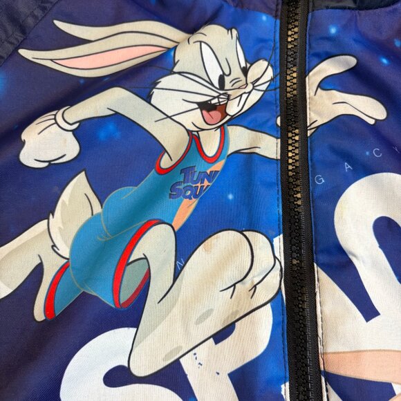 Members Only x Space Jam Tune Squad Puffer Jacket Mens S Faux Fur - Picture 5 of 11